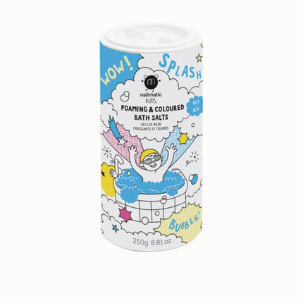 Sel de bain moussant bleu