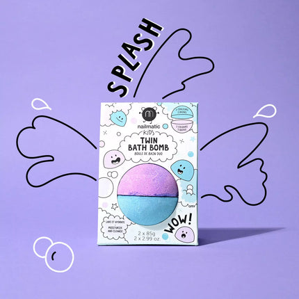 Boule de bain bleue et violette