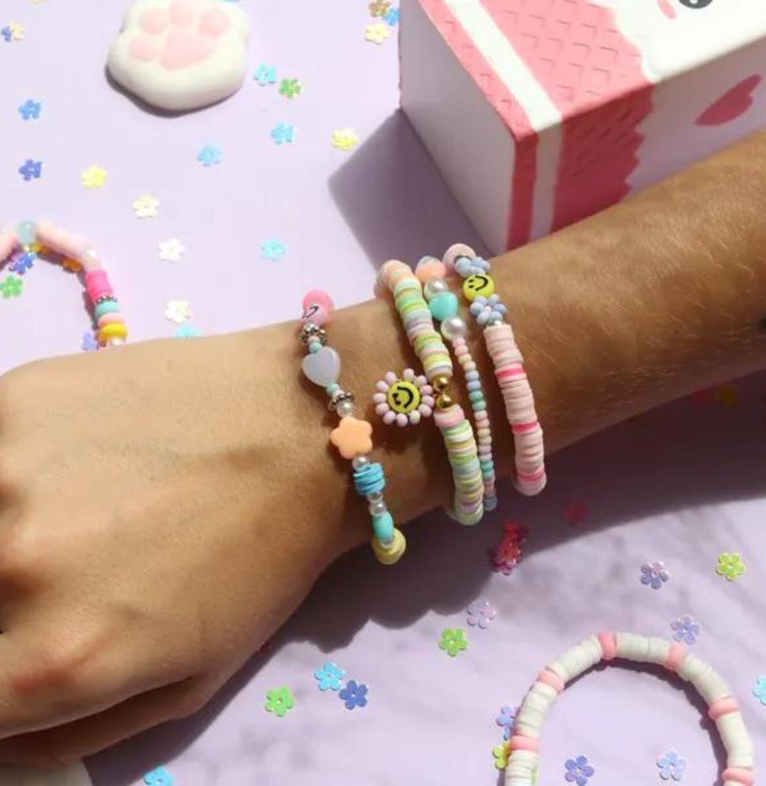 melange de perles colorées