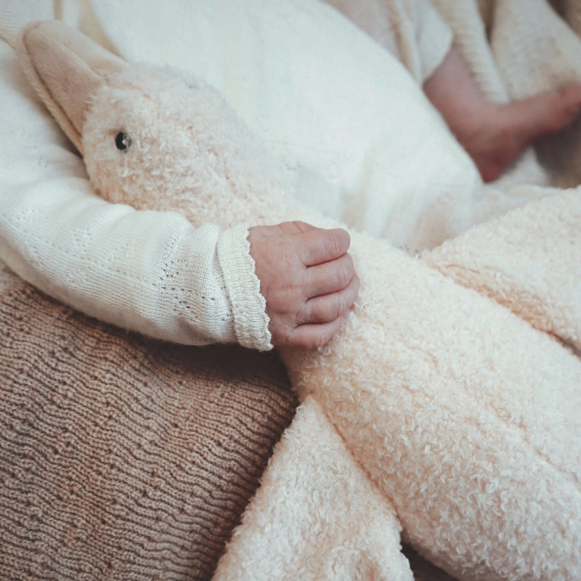 peluche oie sonore liva beige