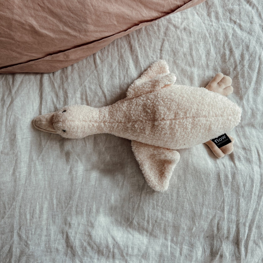 peluche oie sonore liva beige