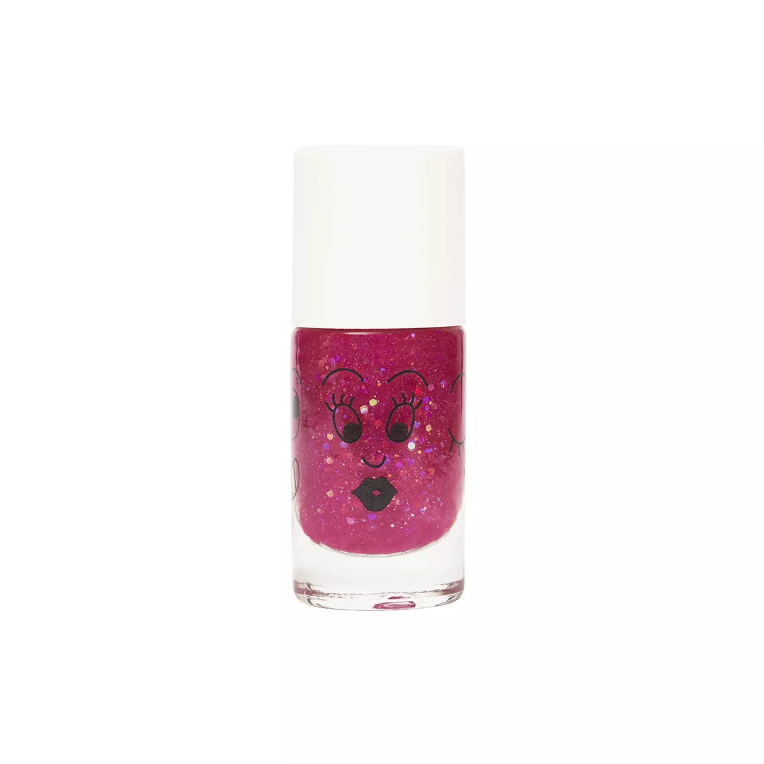 Vernis à ongles pour enfant framboise à paillettes