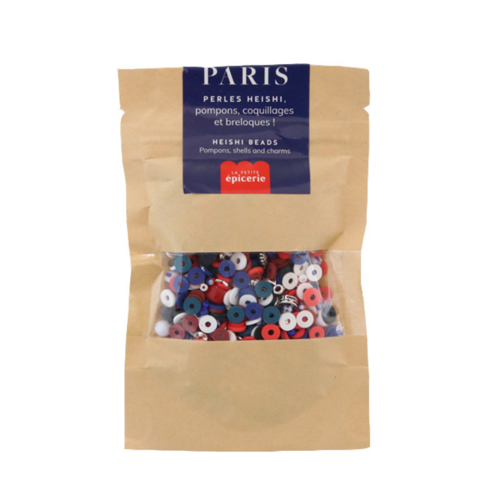 perles bleu blanc rouge