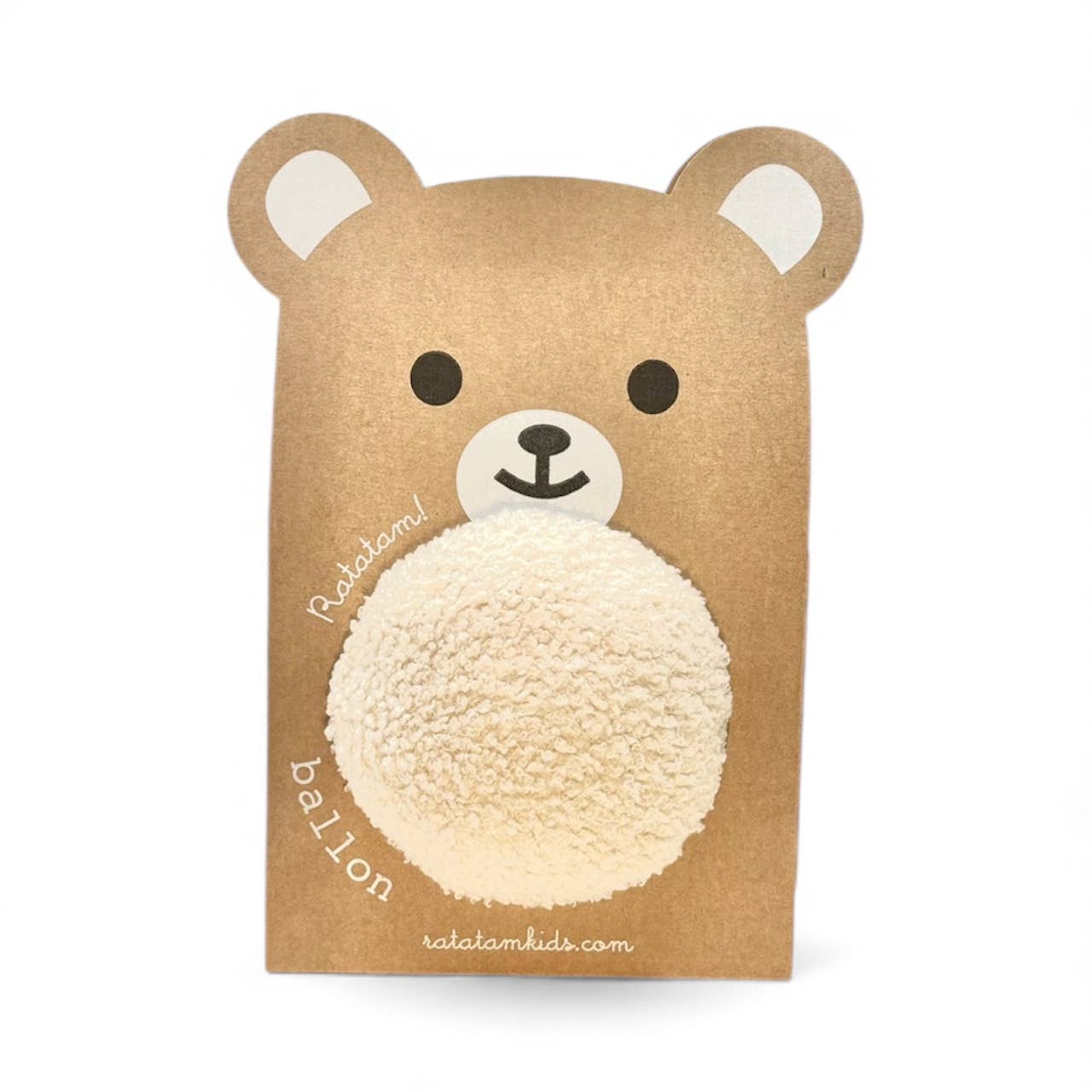 Balle ourson peluche bébé 12cm 