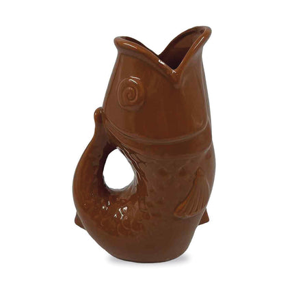 Vase Pichet PACOME Poisson Marron – Grand Modèle