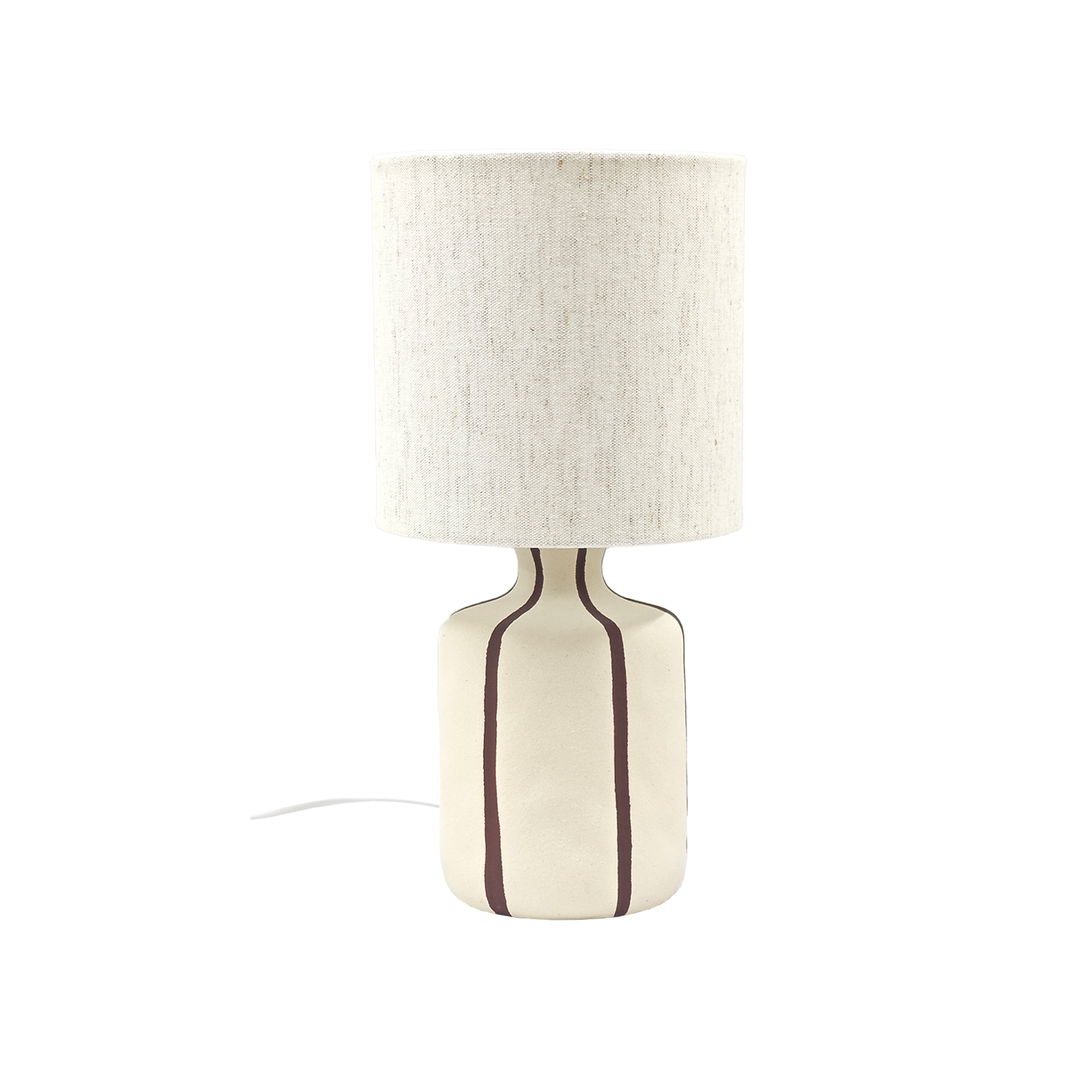 Lampe à Poser LAURA Chocolat – 32 cm