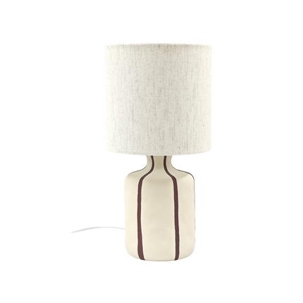 Lampe à Poser LAURA Chocolat – 32 cm