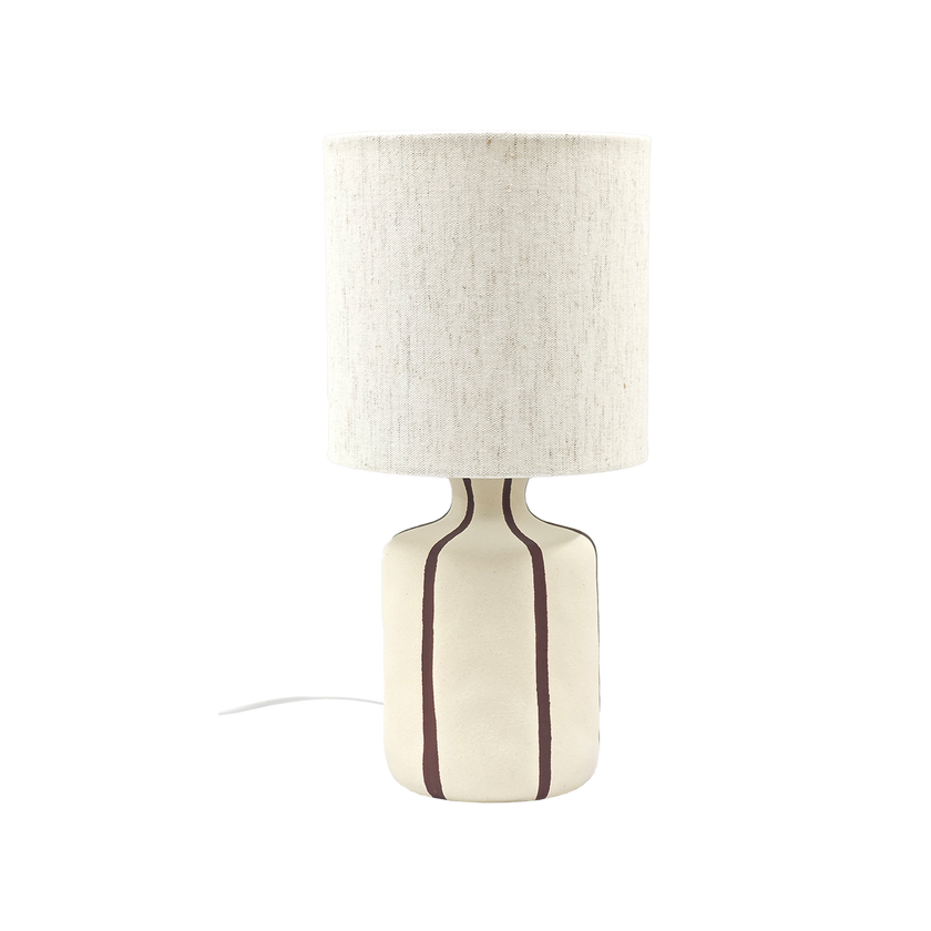 Lampe à Poser LAURA Chocolat – 32 cm