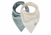 Lot 2 Bavoir Bandana | Velvet Rib Sea Green / Ivory