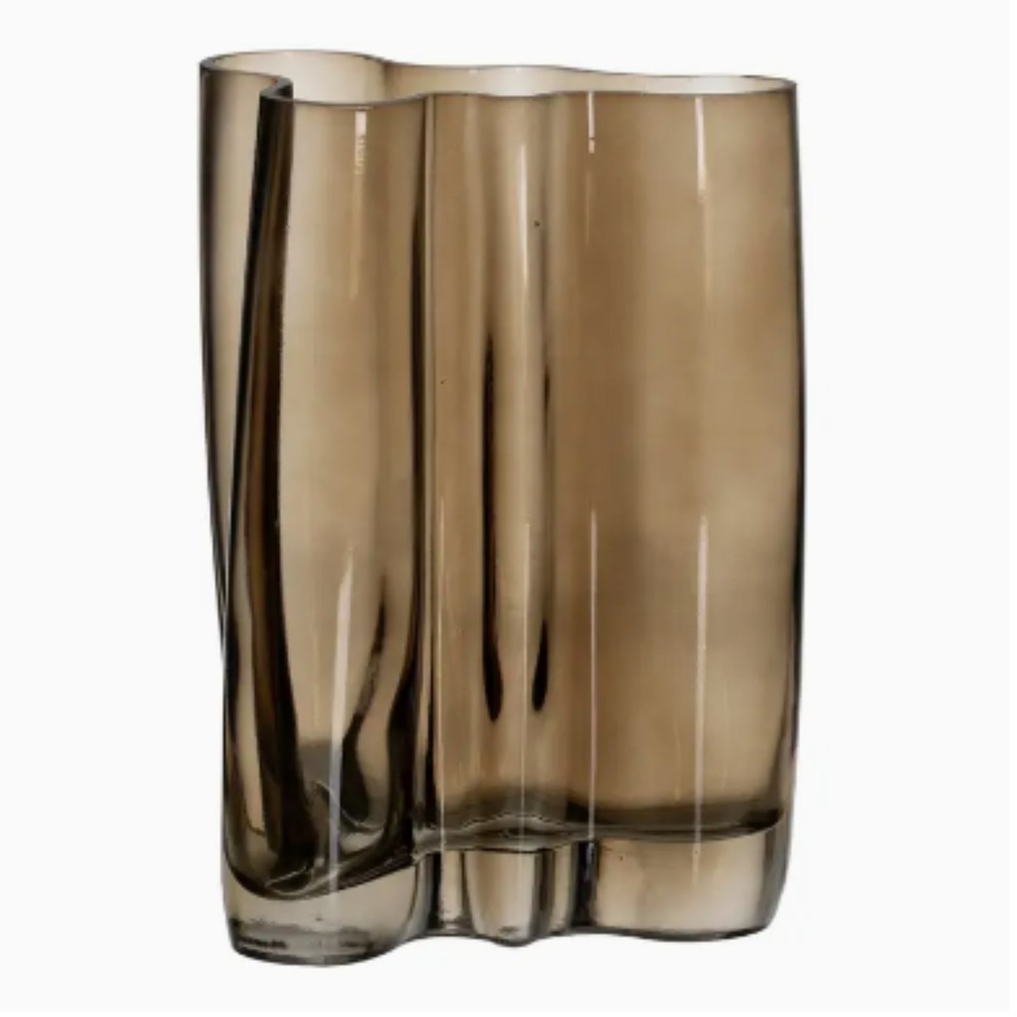 Vase en cristal brun