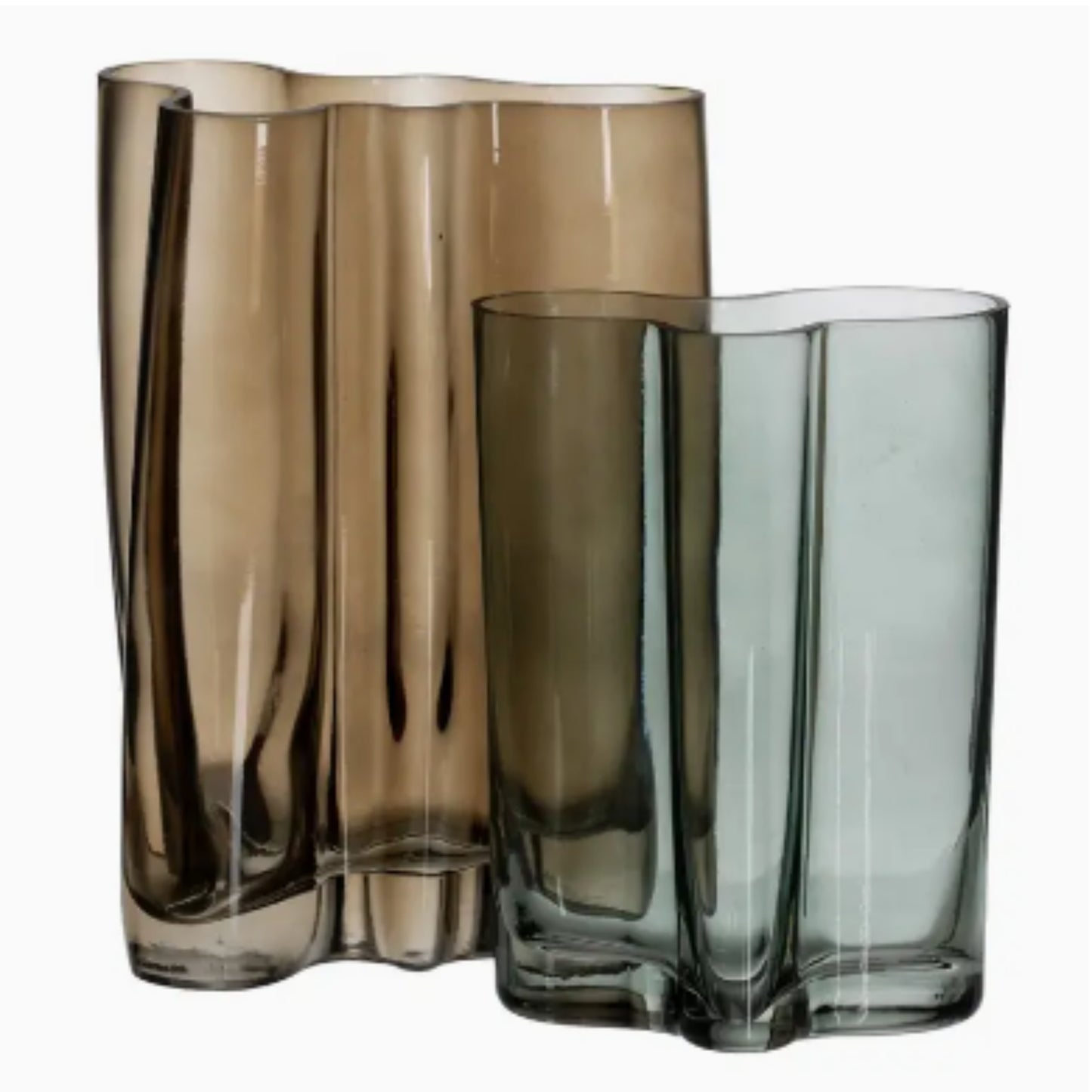 Vase en cristal brun