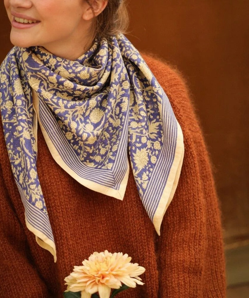 Grand Foulard | Anjali Cobalt