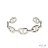Bracelet manchette maille marine acier inoxydable Rika