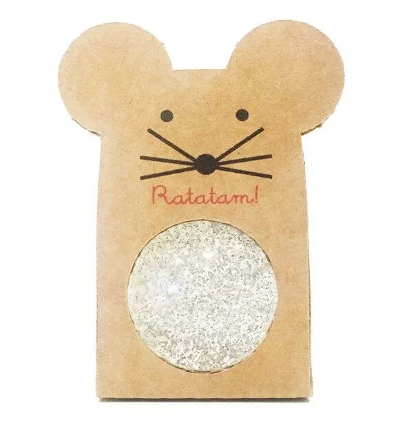 Balle Rebondissante Souris | paillettes argent