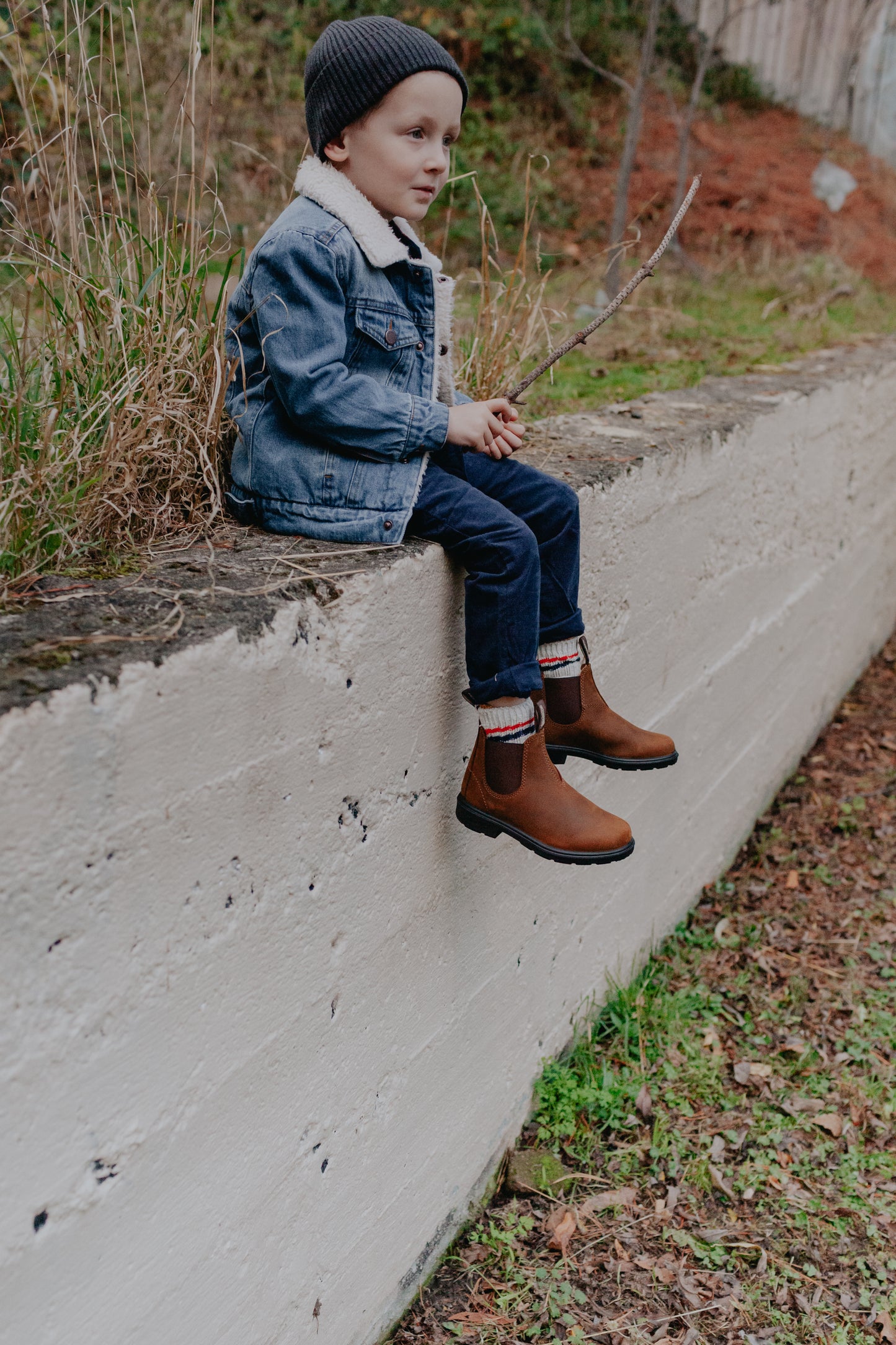 KIDS CHELSEA BOOTS #1563 SADDLE BROWN