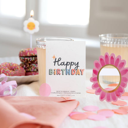 Happy Birthday - Sachet de graines de Pensées