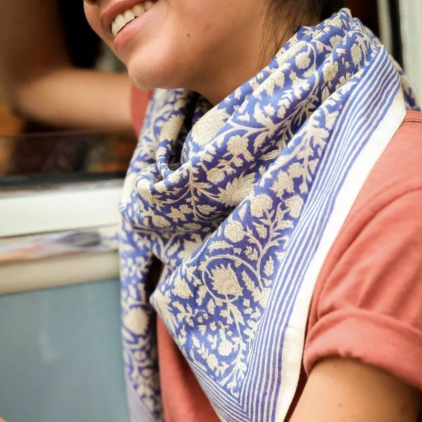 Grand Foulard | Anjali Cobalt