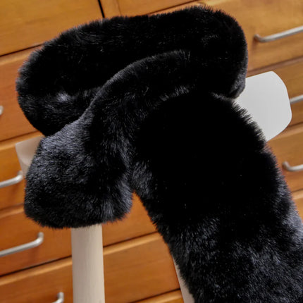 Echarpe à passant en fausse fourrure