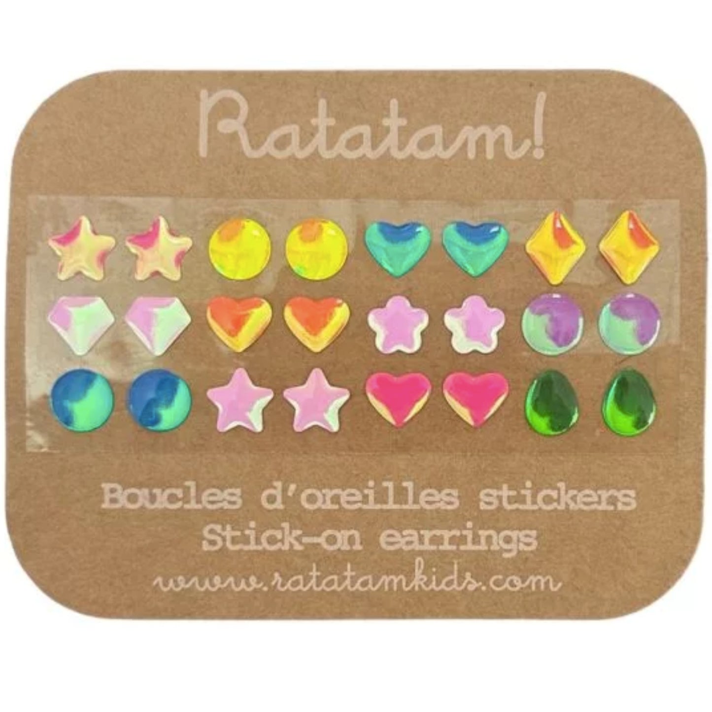 Boucles d'oreilles autocollantes |  Ratatam