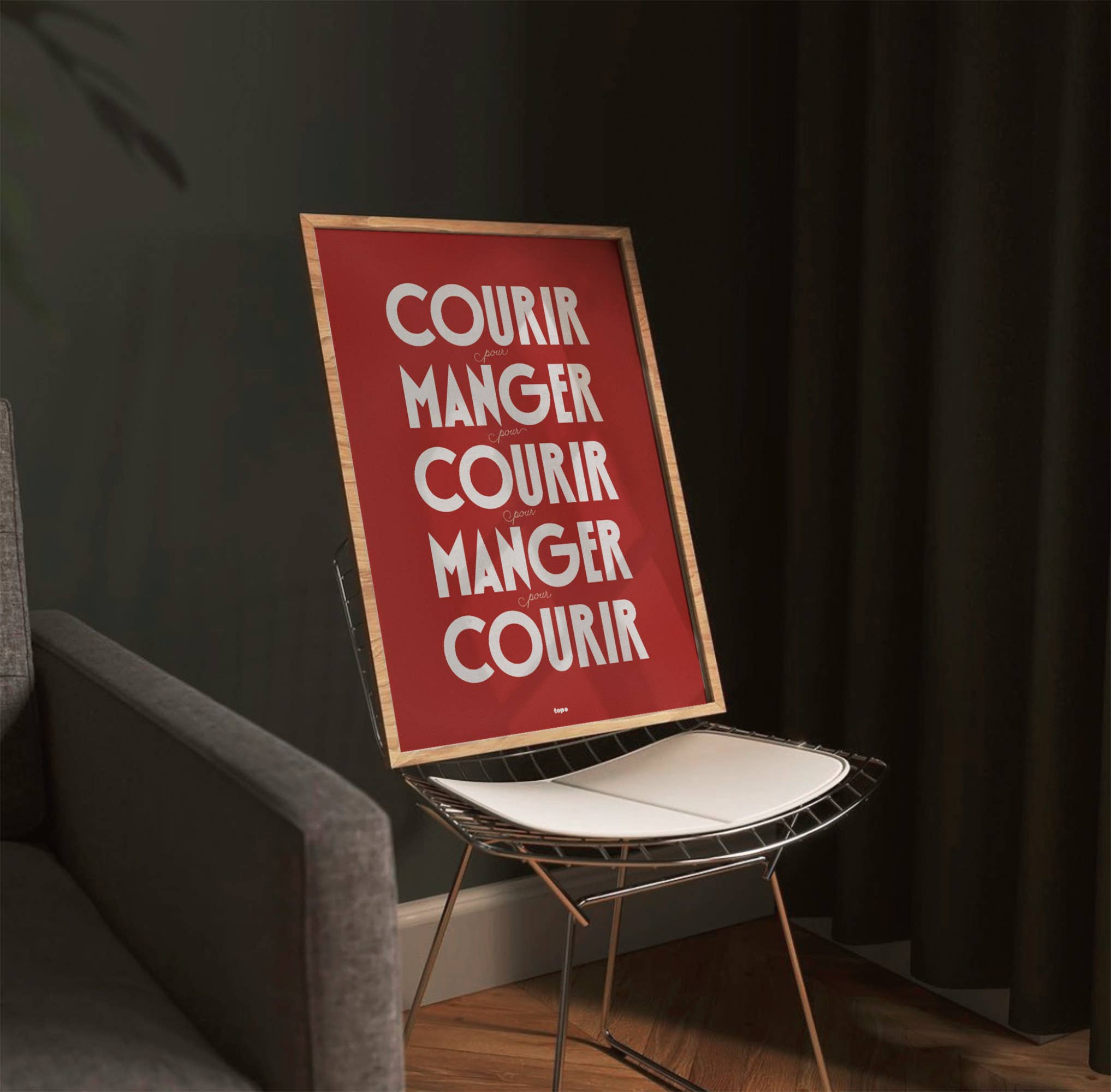 Affiche | Courir, pour manger… | Poster de running