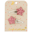 Barrettes Bubble star - Framboise (paire)