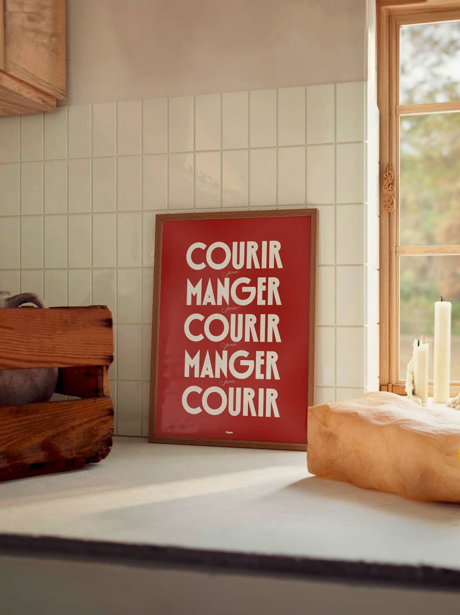Affiche | Courir, pour manger… | Poster de running
