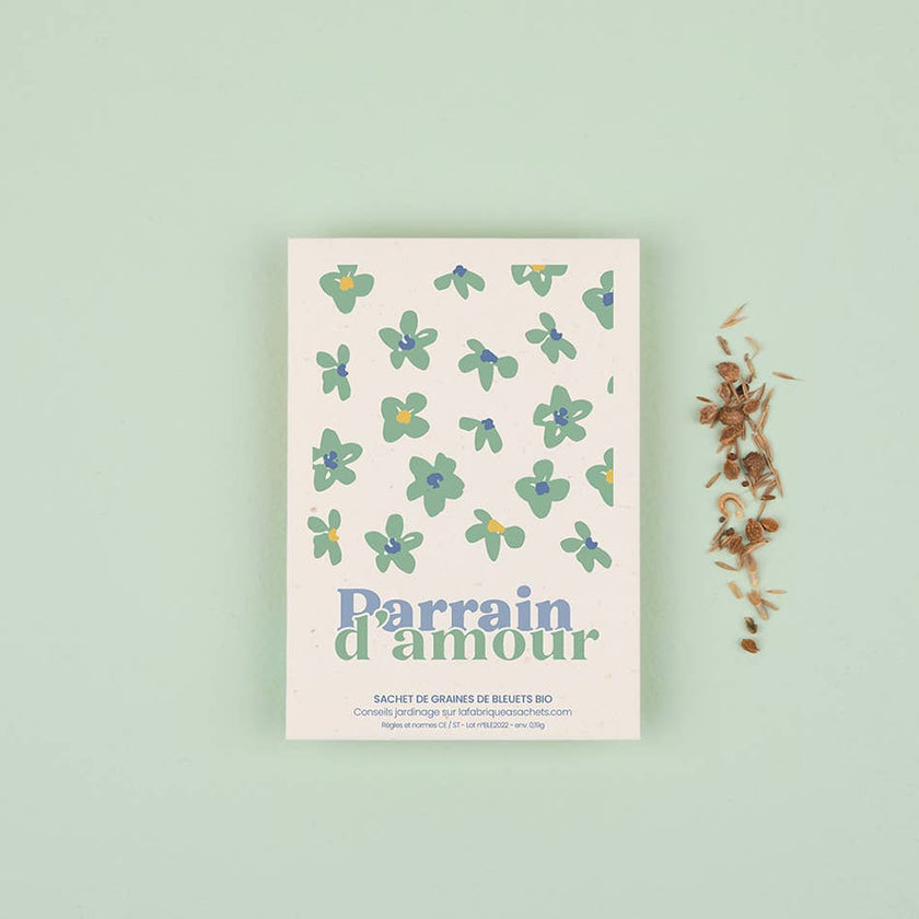 Parrain d’amour | Sachet de graines de Bleuets