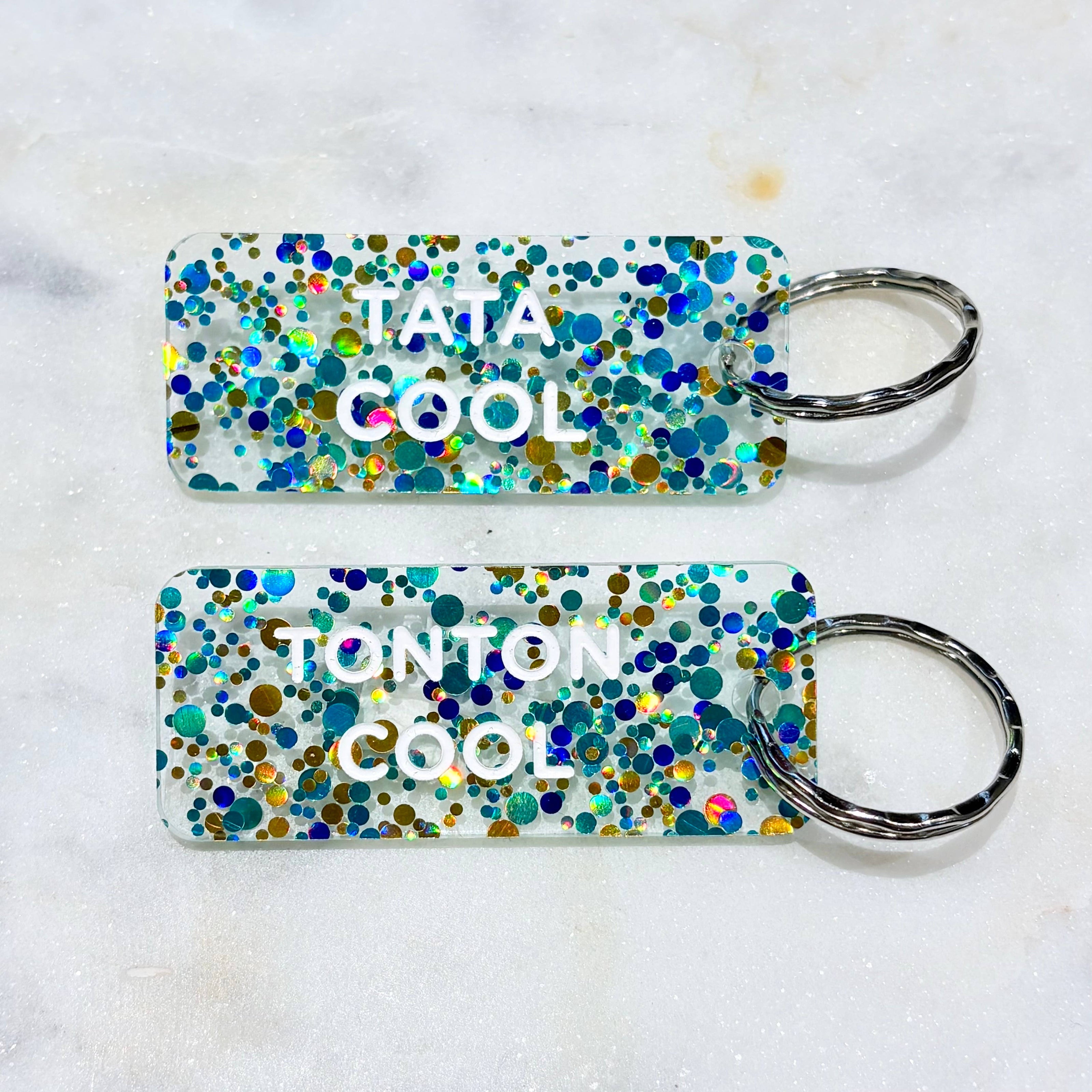 TONTON COOL Porte-clés à paillettes Plus de Love