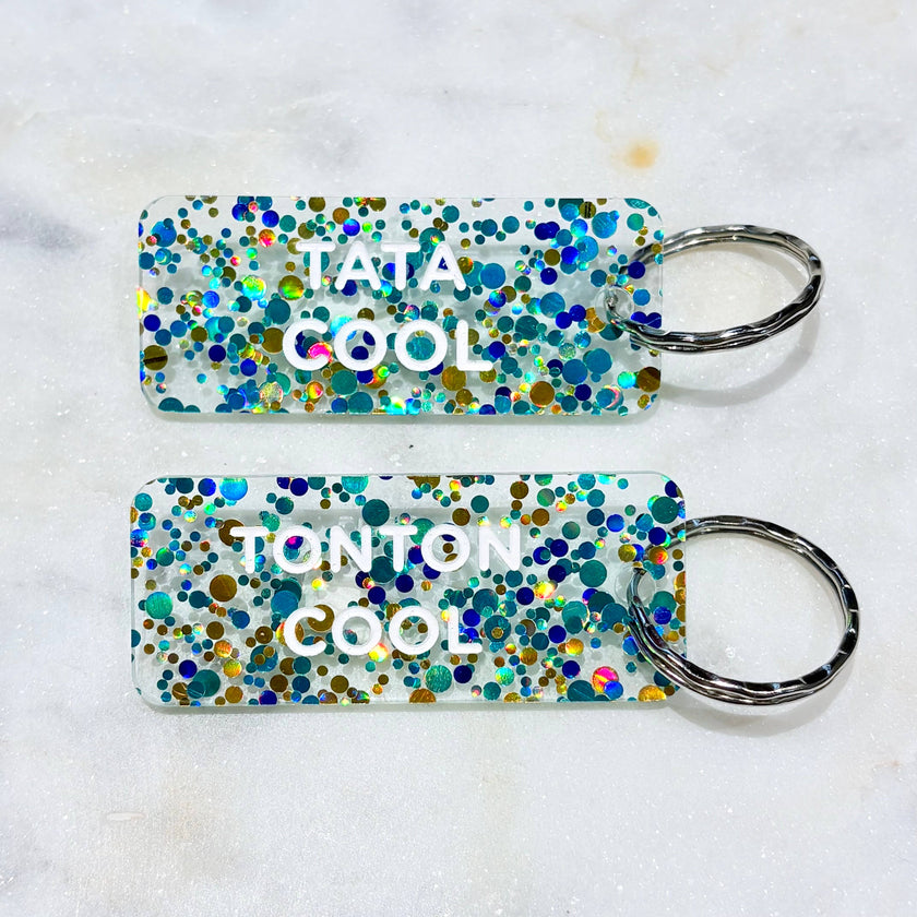 TONTON COOL Porte-clés à paillettes Plus de Love