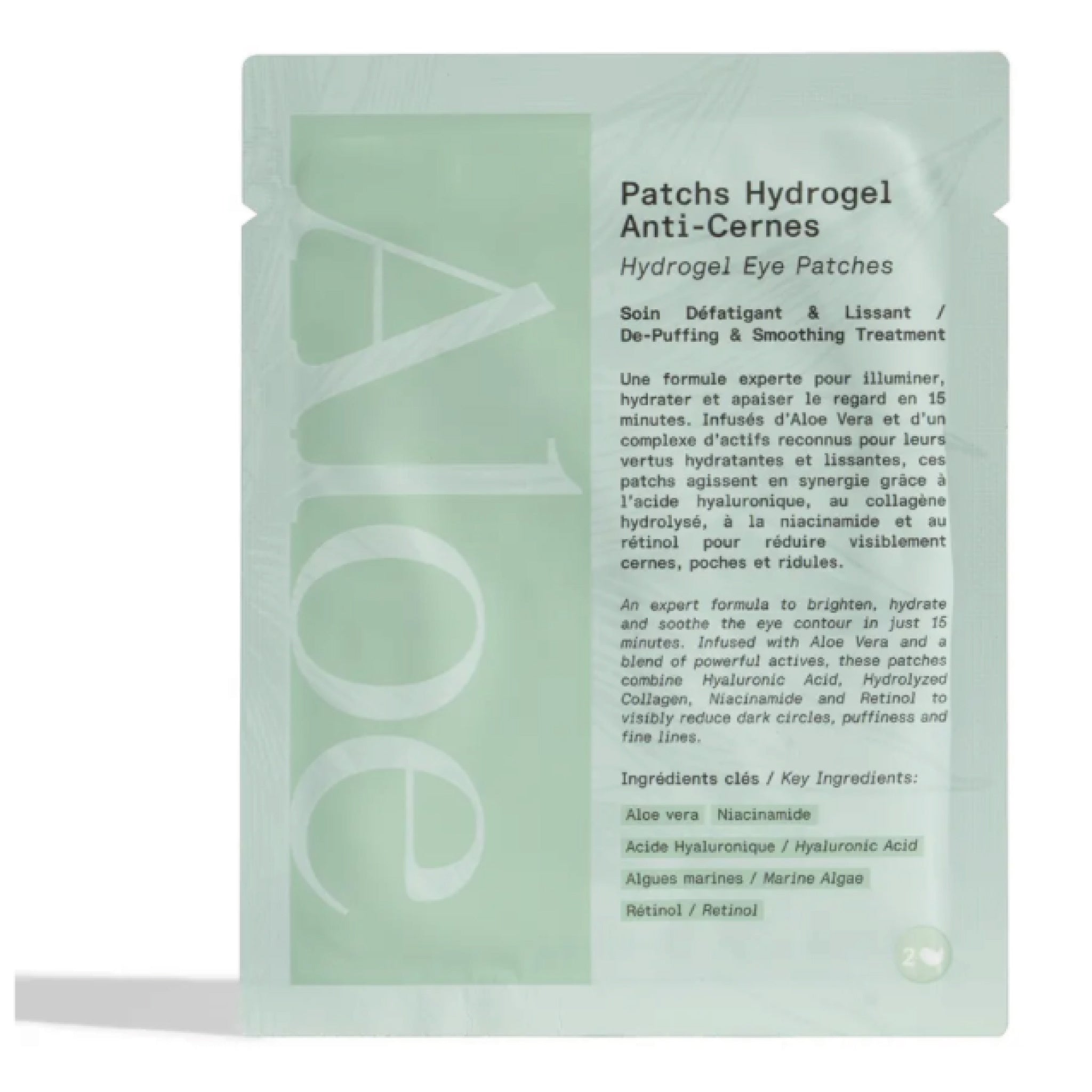 ALOE / Patchs Anti-Cernes Yeux Hydrogel à l'Aloe Vera & Collagène — Unidose
