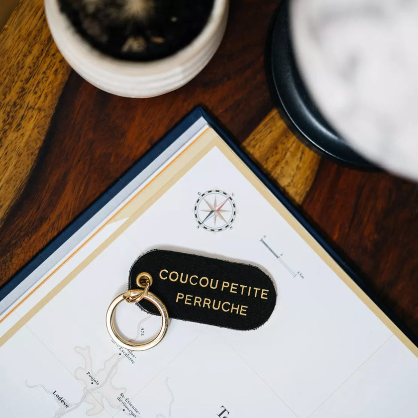 Porte-clé | message en cuir