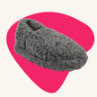 Chaussons en laine mérinos nuage gris graphite