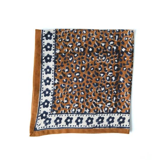 Petit Foulard | Léopard Marron
