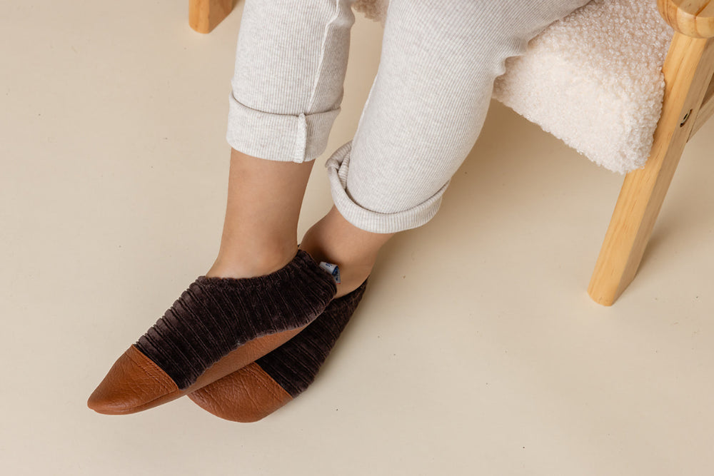 Chaussons Marron | Les petits velours