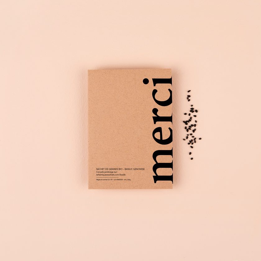 Merci côté | Sachet de graines de Basilic