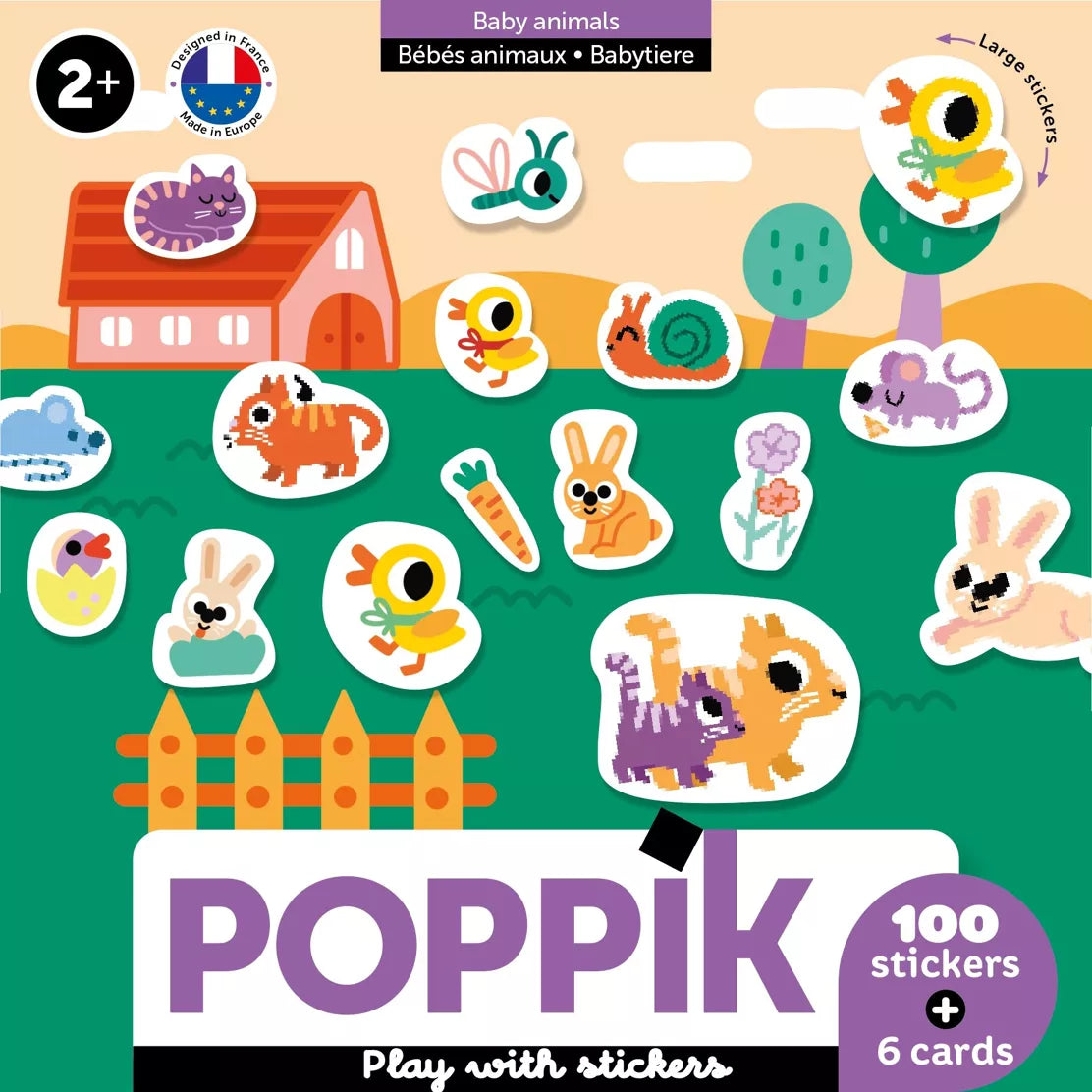 6 cartes + 100 stickers | À partir de 2 ans