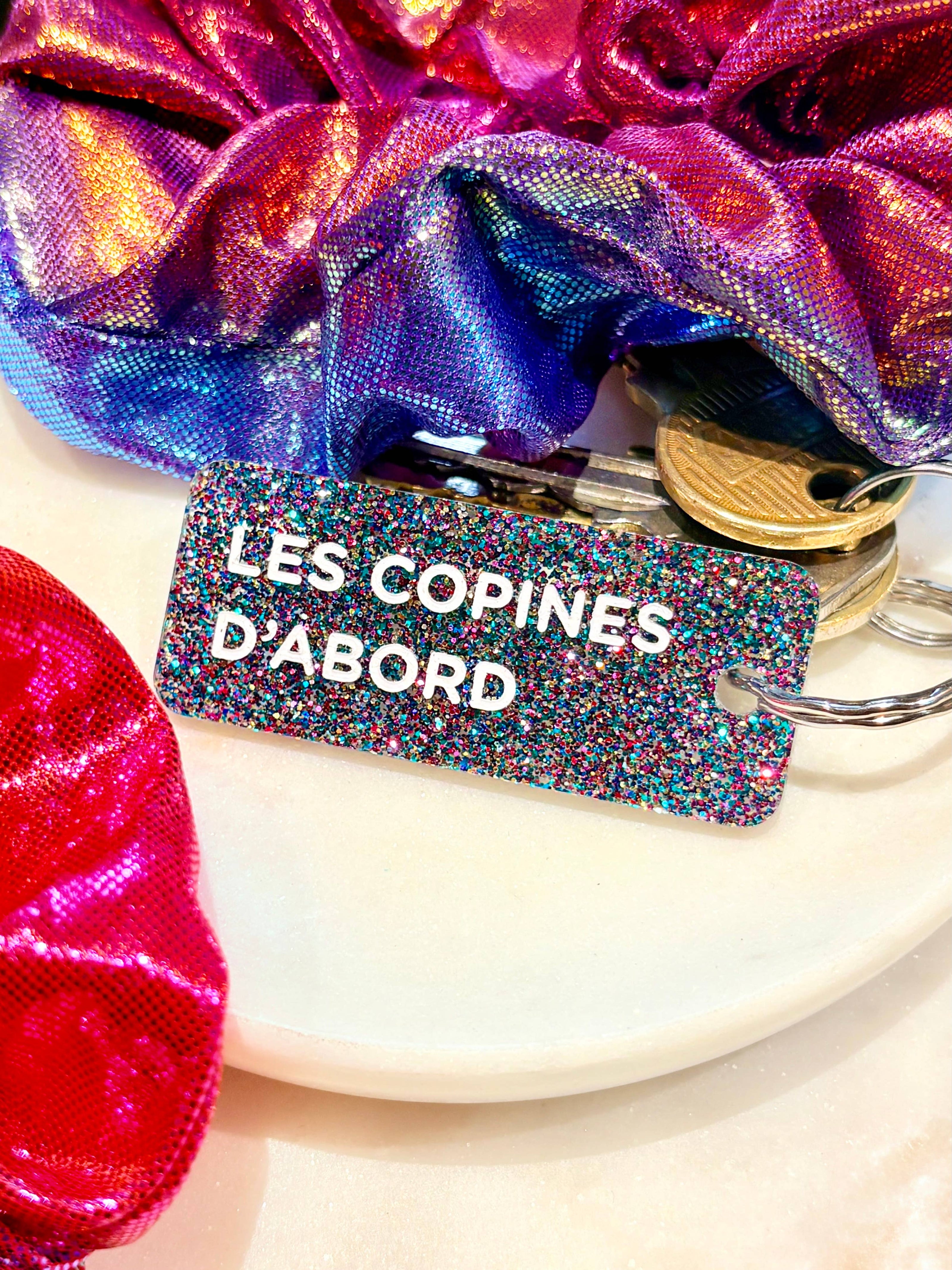 LES COPINES D'ABORD Porte-clés à paillettes Plus de Love