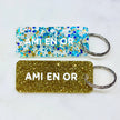 AMI EN OR  Porte-clés à paillettes Plus de Love