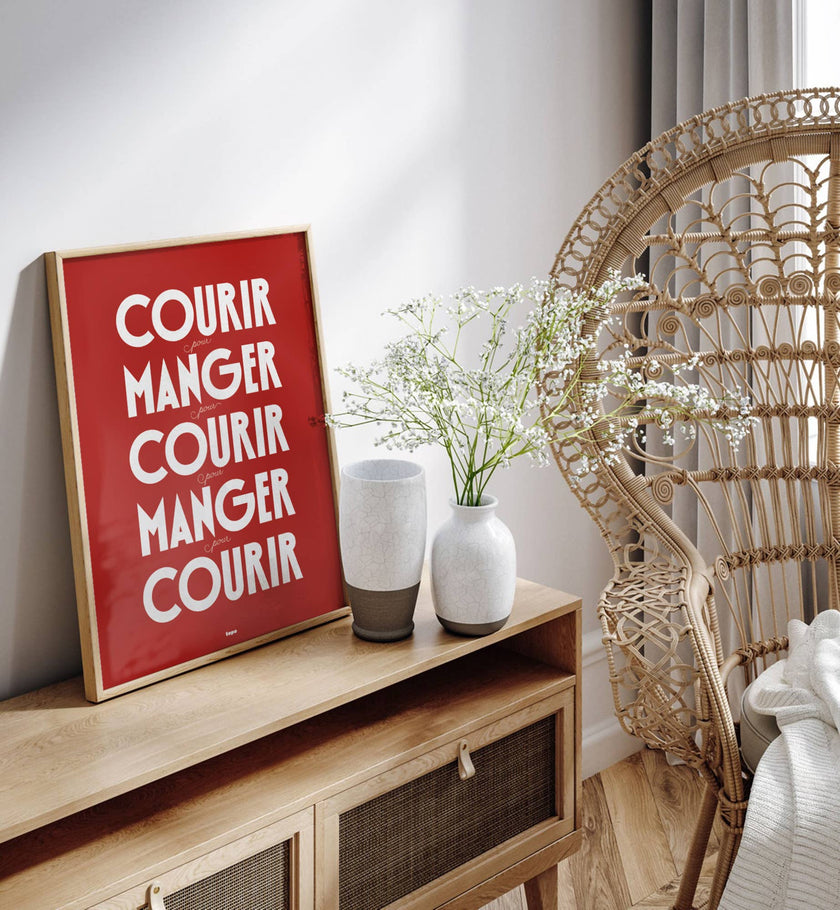 Affiche | Courir, pour manger… | Poster de running