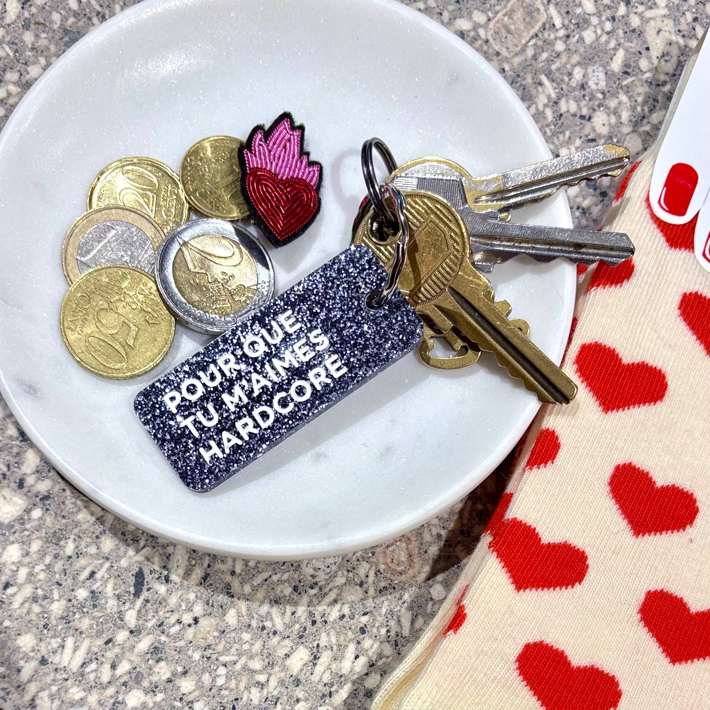 POUR QUE TU M'AIME HARDCORE  Porte-clés Plus de Love