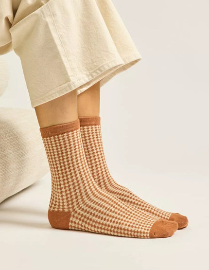 Pack de 3 chaussettes | Fantaisie Paillettes et PDP Marron