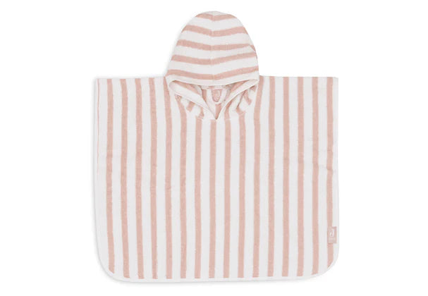 Poncho de Bain | Eponge Stripe Wild Rose