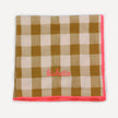 Serviettes de table à carreaux vichy et broderies