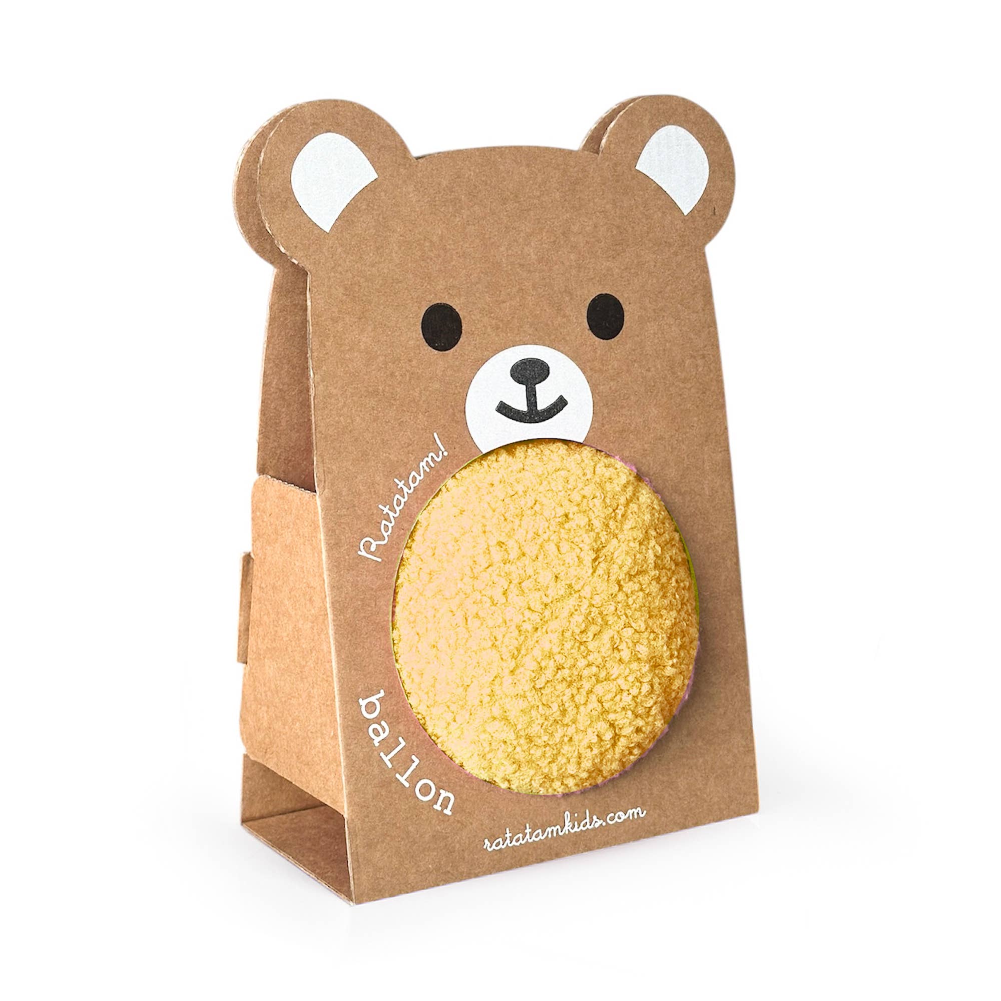 Balle ourson peluche bébé 12cm 