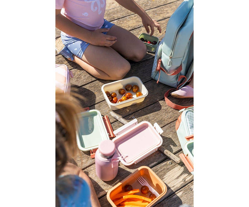 Boîte à Lunch École Enfant Bento Rayures Rose