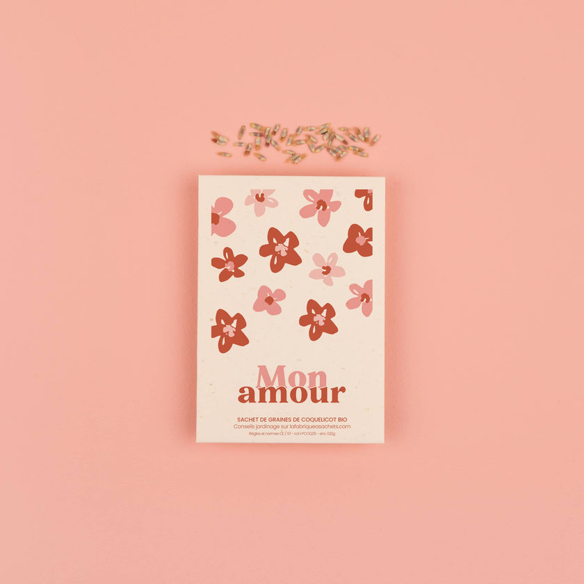 Mon Amour - Sachet de graines de Coquelicot