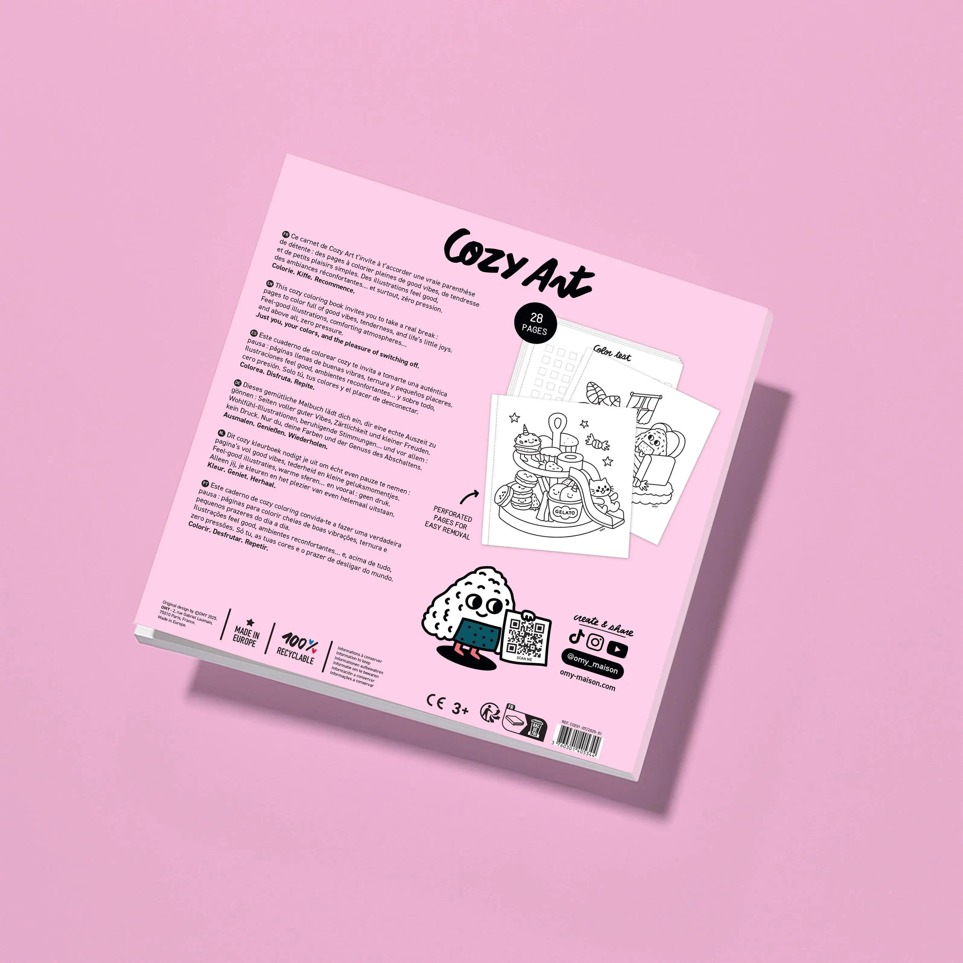 COZY ART : UN CAHIER DE COLORIAGE MIGNON ET APAISANT