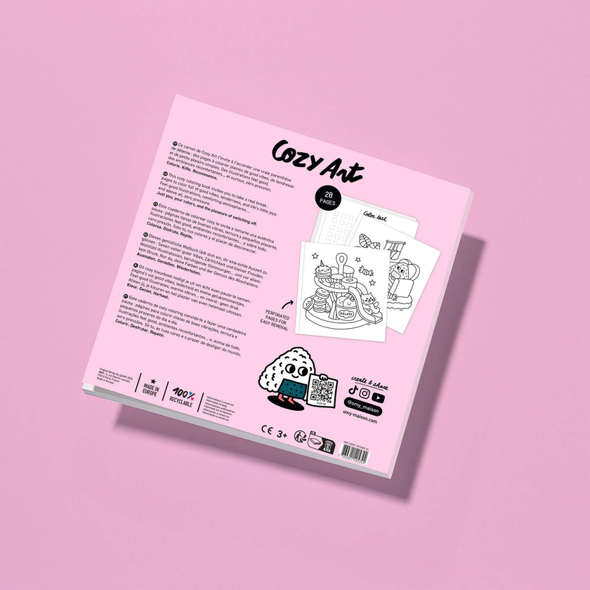 COZY ART : UN CAHIER DE COLORIAGE MIGNON ET APAISANT