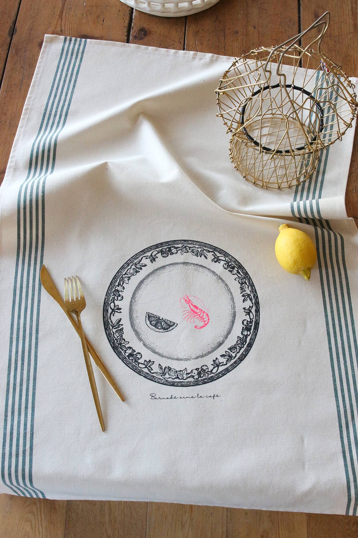 Torchon de cuisine XXL - 100% coton - serigraphie originale