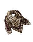 Grand foulard Léopard bordeaux
